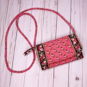 Vera Bradley Pansy Print Pink Crossbody bag